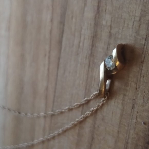 14k Natural Diamond Necklace - Picture 3 of 11